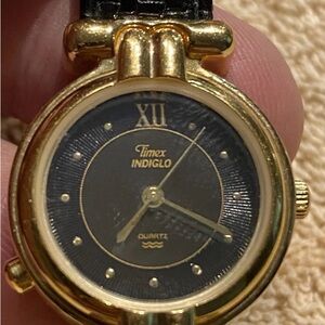 Timex Gold and Black Women's Watch